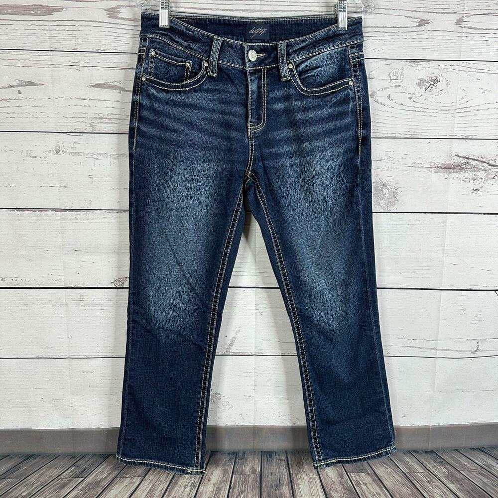 DayTrip Jeans Womens 28 Blue Midrise Virgo Straight‎ Crop Casual Relaxed Preppy